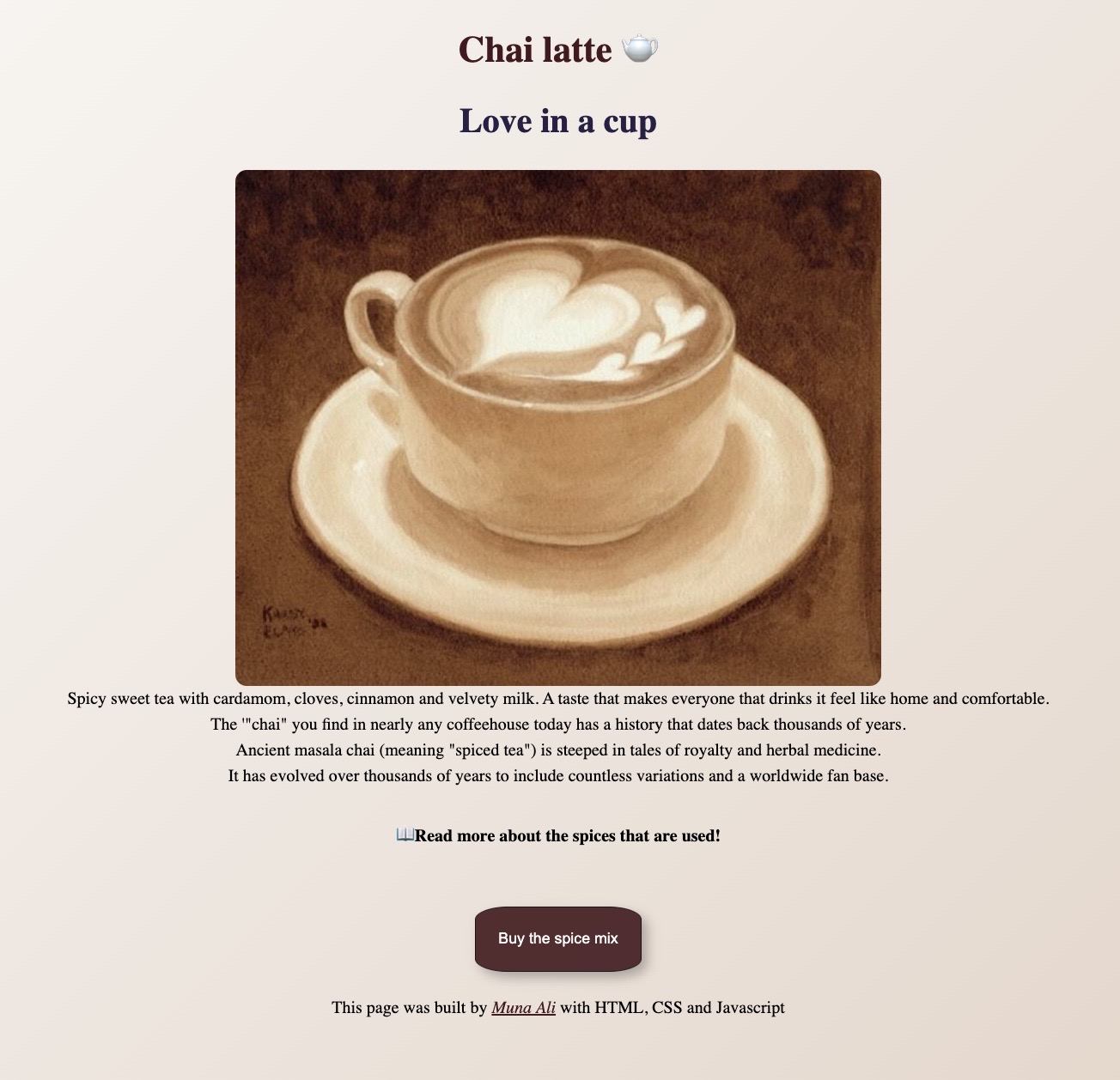 chai latte project preview